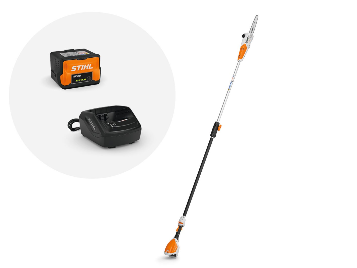 STIHL HTA 50 Akku-Hochentaster Set mit Akku AK 20 und Ladegerät AL 101 Astsäge STIHL HTA 50 Akku-Hochentaster Set mit Akku AK 20 und Ladegerät AL 101 Astsäge