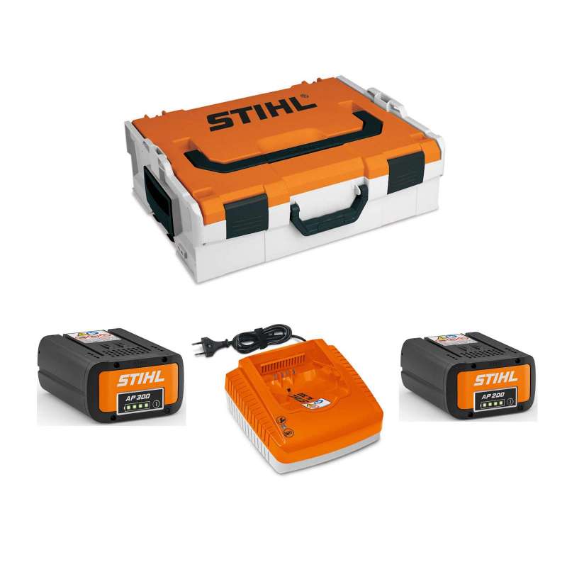 STIHL Akku Performance Box mit Akku-Box, 1x AP 300, 1x AP 200 und 1x AL 300