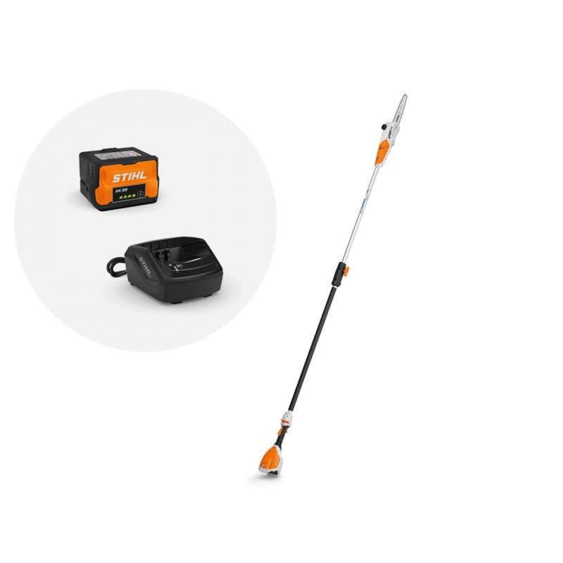 STIHL HTA 50 Akku-Hochentaster Set mit Akku AK 20 und Ladegerät AL 101 Astsäge